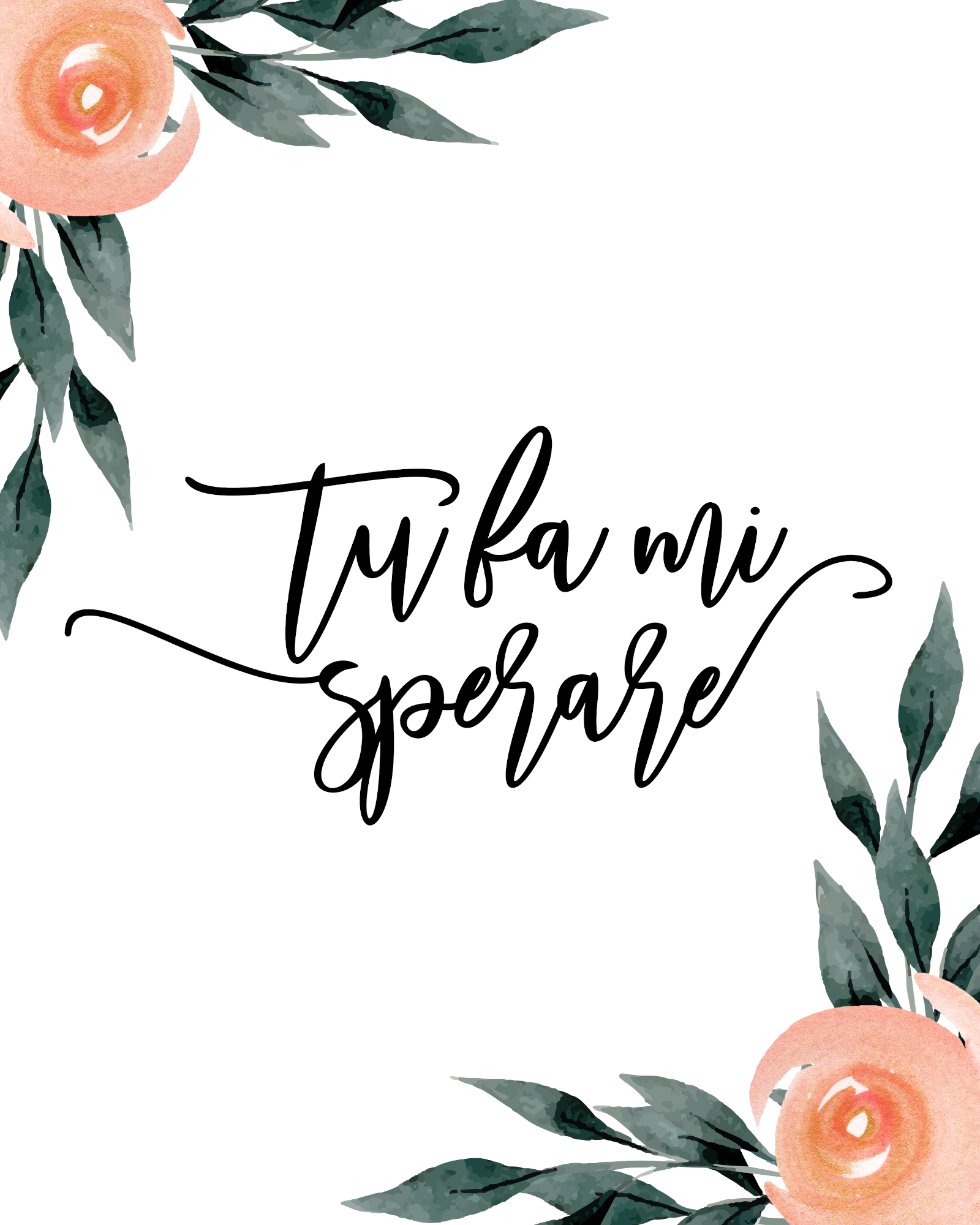 Tu Fa Mi Sperare (You Give Me Hope)