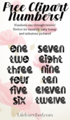 Free Fun Clipart Numbers!