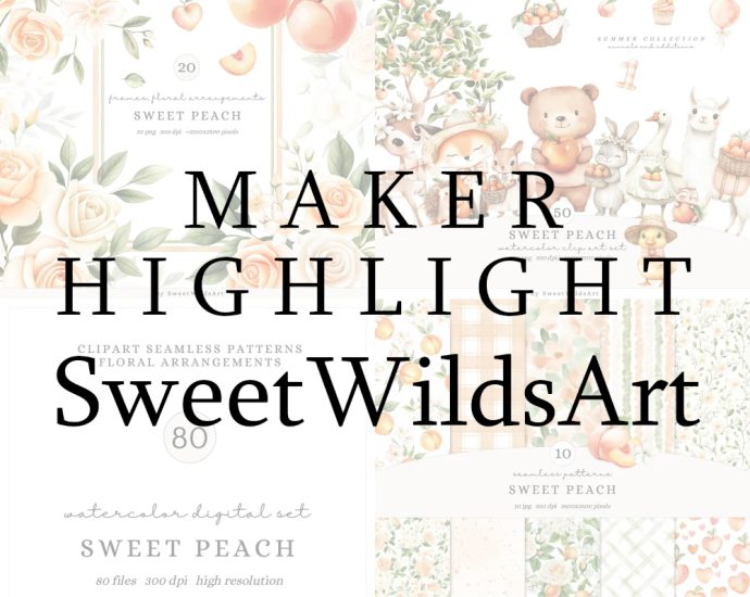 Maker Highlight: SweetWildsArt, sweet watercolor clipart and digital papers